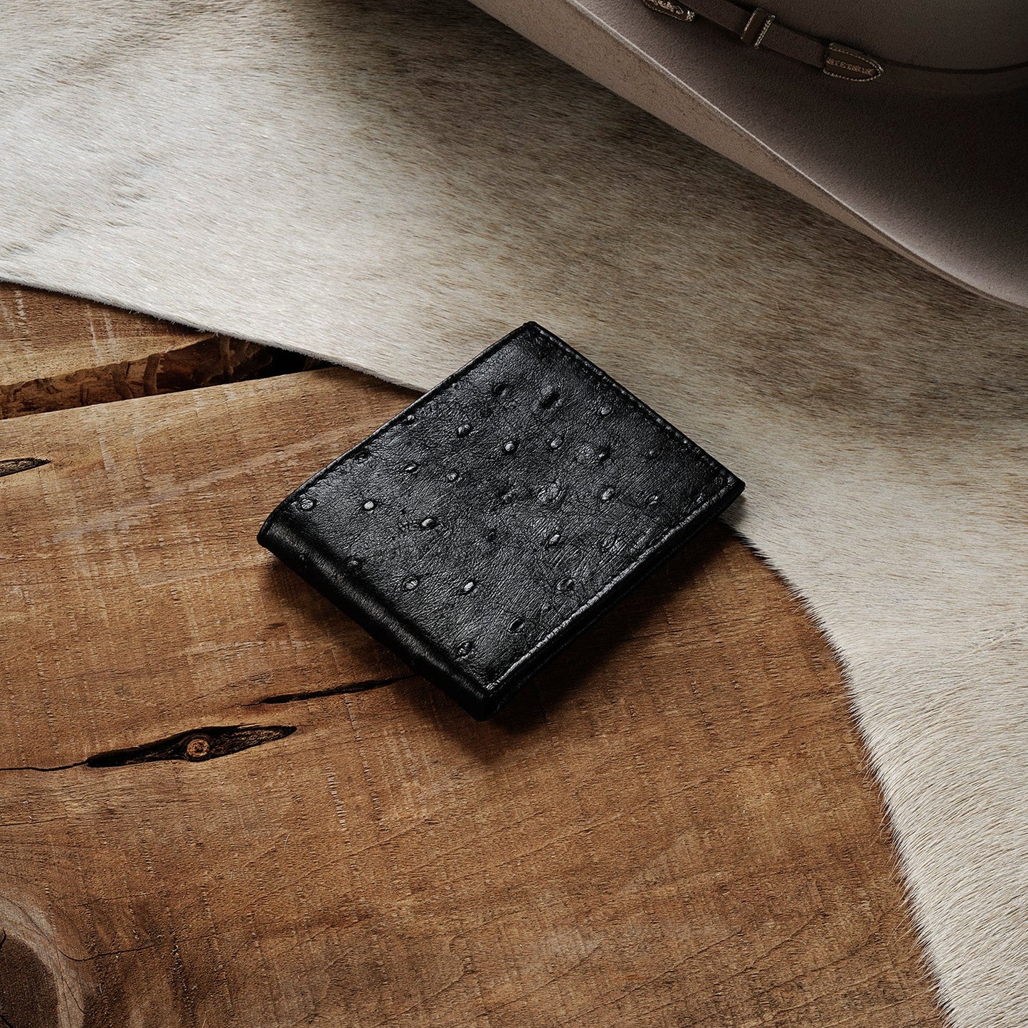 Stetson Wallet Bifold Genuine Black Ostrich 70685