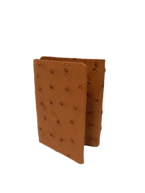 Stetson Wallet Bifold Genuine Antique Cognac Ostrich 70687
