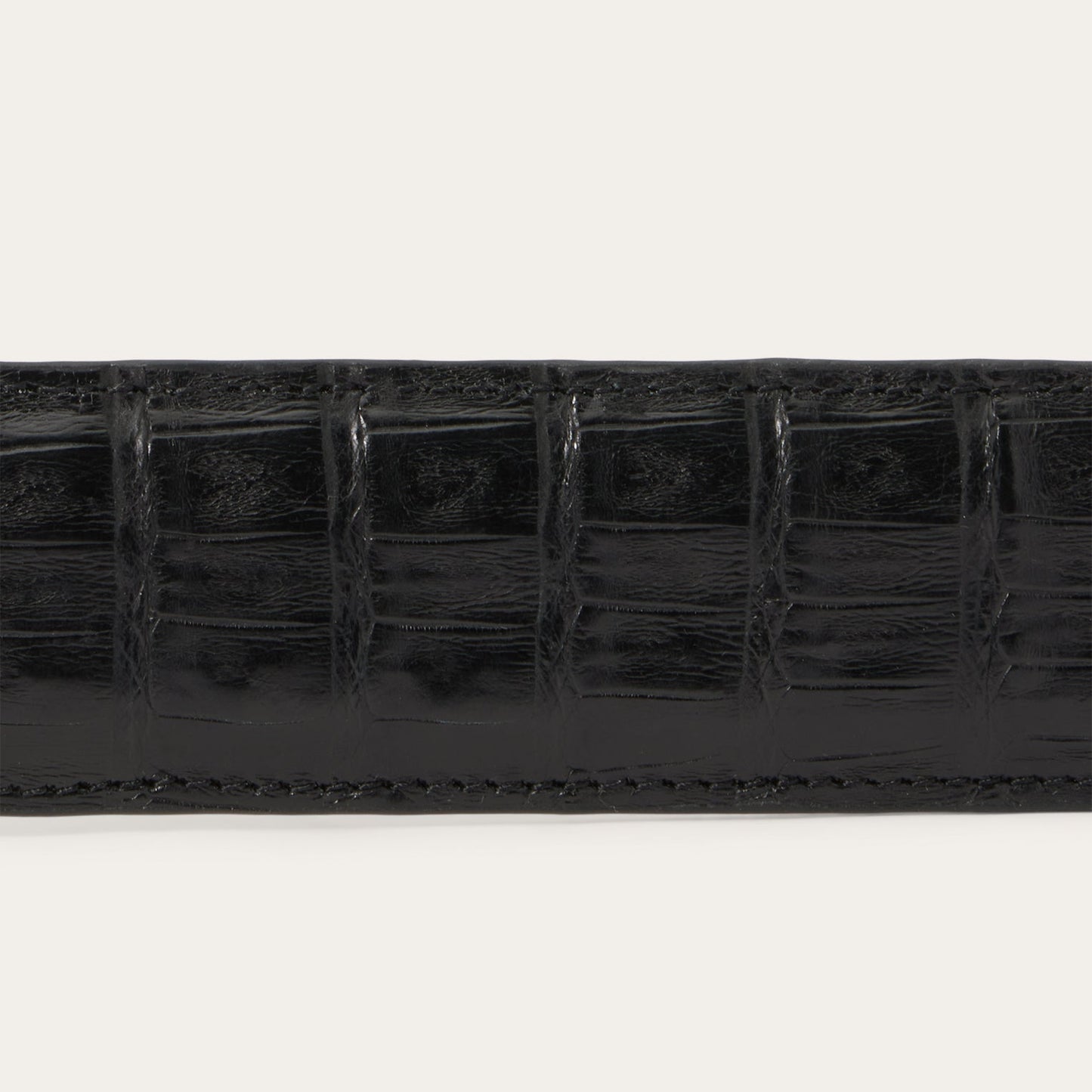 Stetson Men’s Black Genuine Caiman Belt 71992