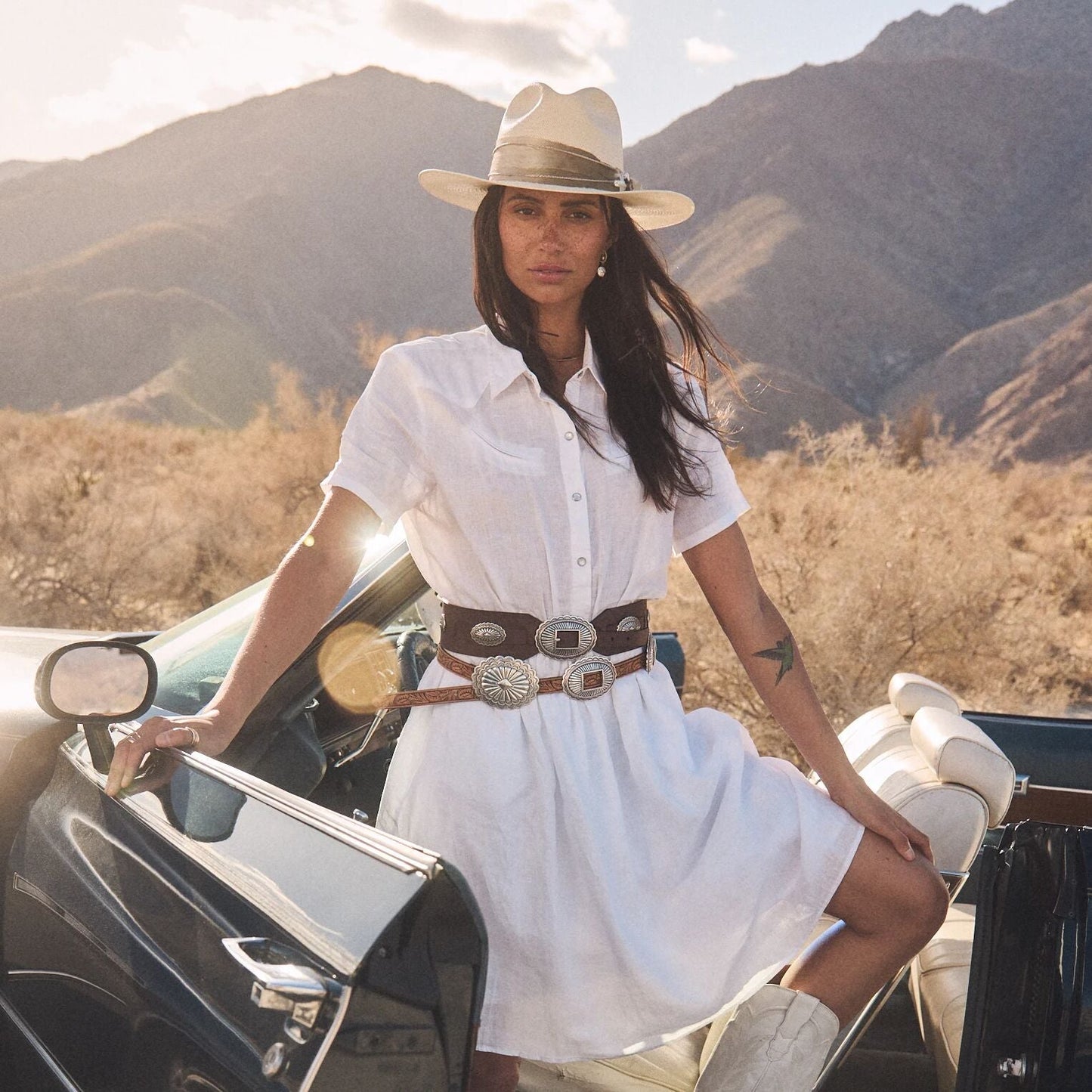 Stetson Ladies Southwestern Wide Conch Belt 71823