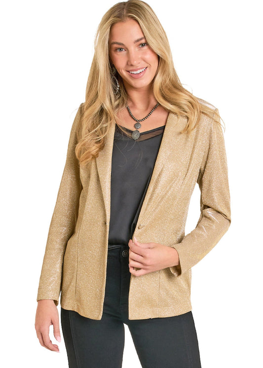 Rock&Roll Gold Iridescent Blazer BW96T07787
