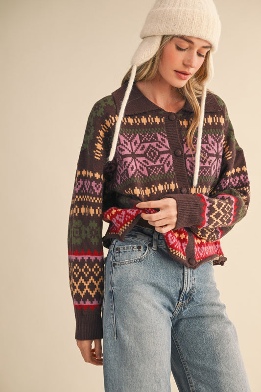 Sweater Fair Isle Cardigan 10936GSHD