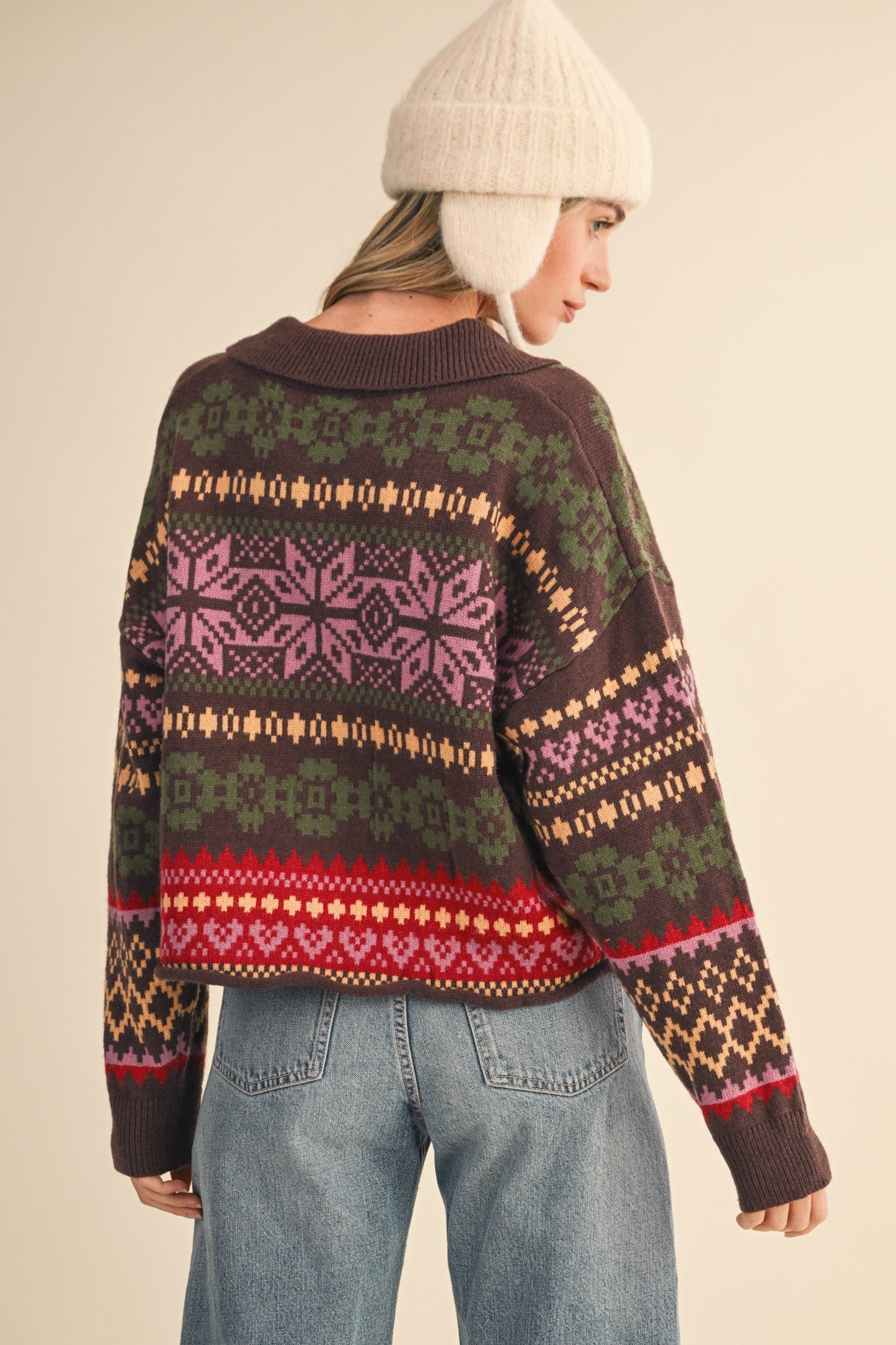 Sweater Fair Isle Cardigan 10936GSHD