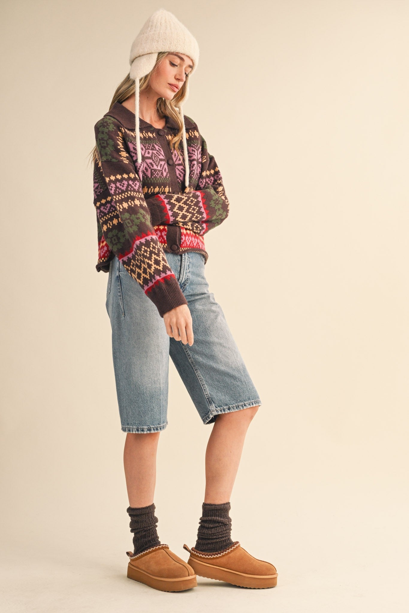 Sweater Fair Isle Cardigan 10936GSHD