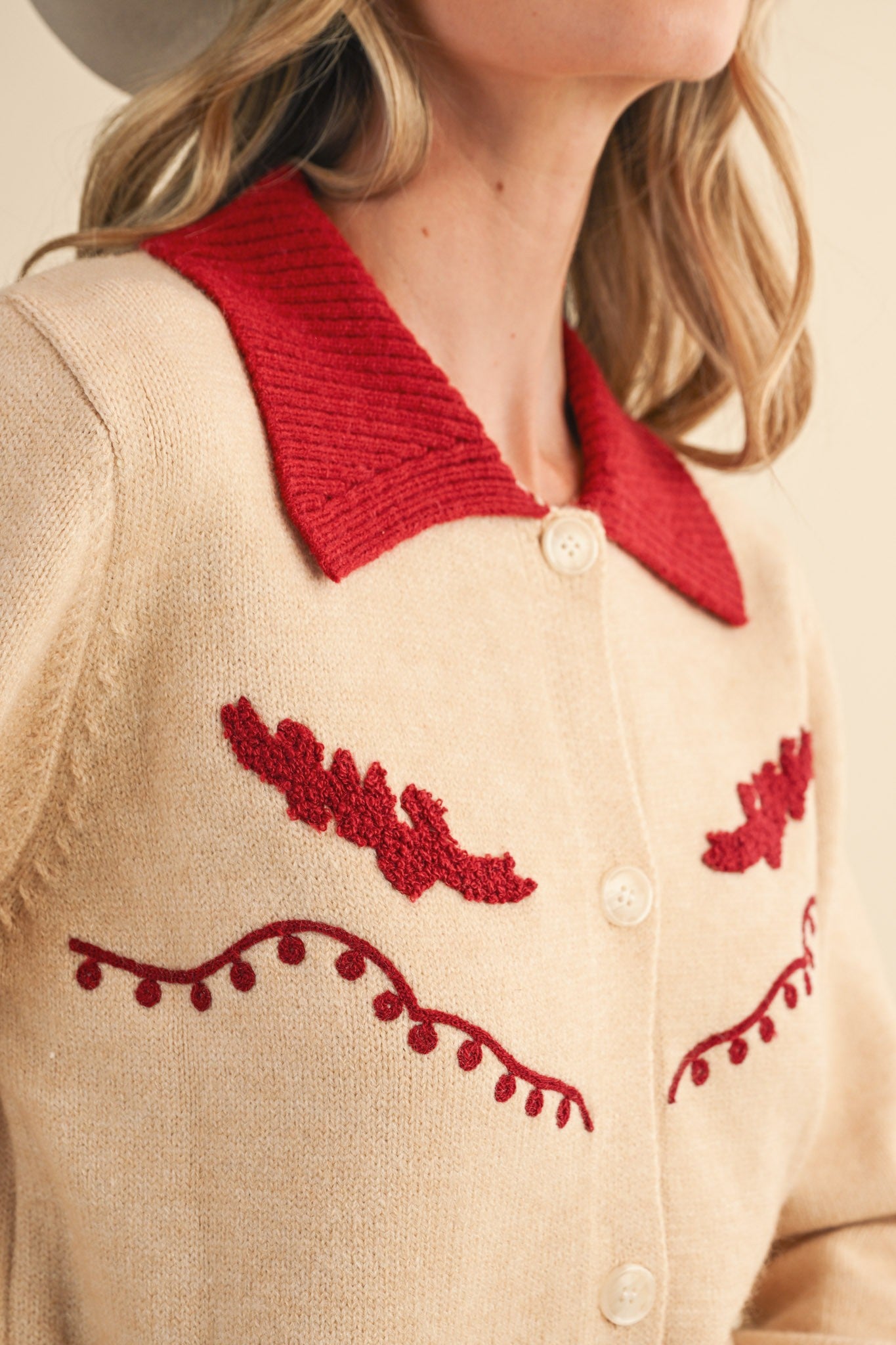 Western Motif Sweater Cardigan MSW11234