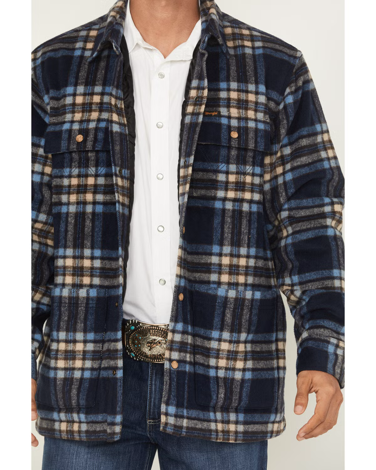 Wrangler Quilted Flannel Shirt Jacket 112368194