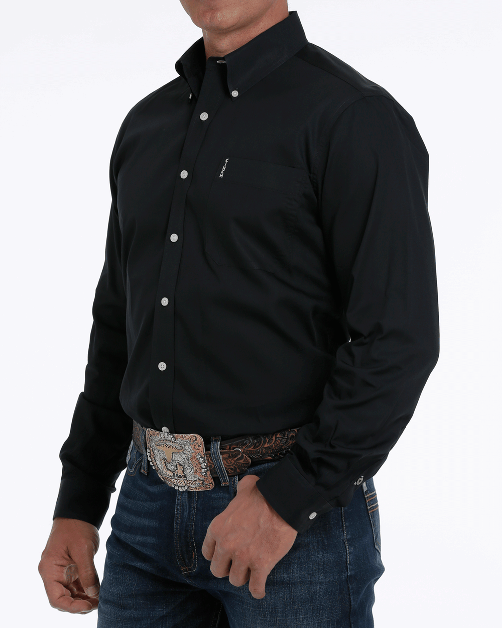 Cinch Long Sleeve Shirt MTW1347019BLK