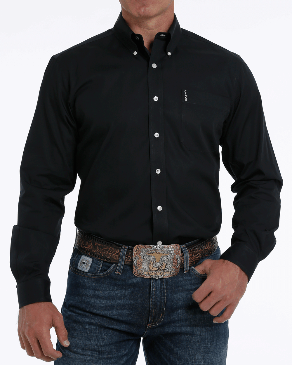 Cinch Long Sleeve Shirt MTW1347019BLK