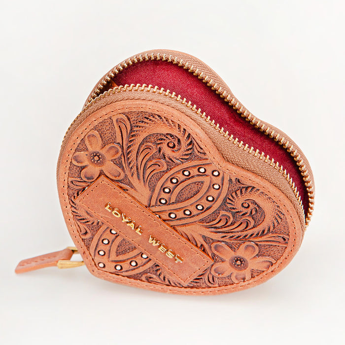 Loyal West Cupid Coin Pouch Heart Brown LW-SS25-095-AP