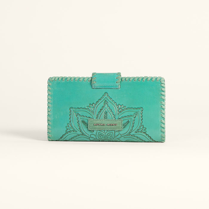 Loyal West Desert Lotus Turquoise Leather Wallet LW-S25-168-LW