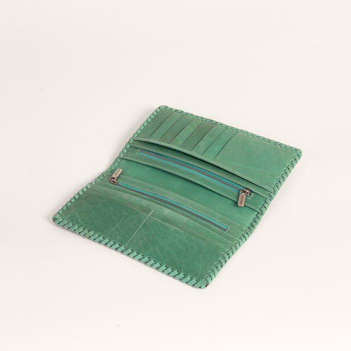 Loyal West Desert Lotus Turquoise Leather Wallet LW-S25-168-LW