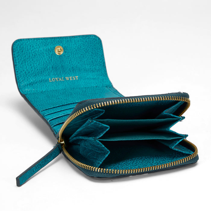 Loyal West Sophia Credit Card Holder Wallet TurquoiseLWS25277