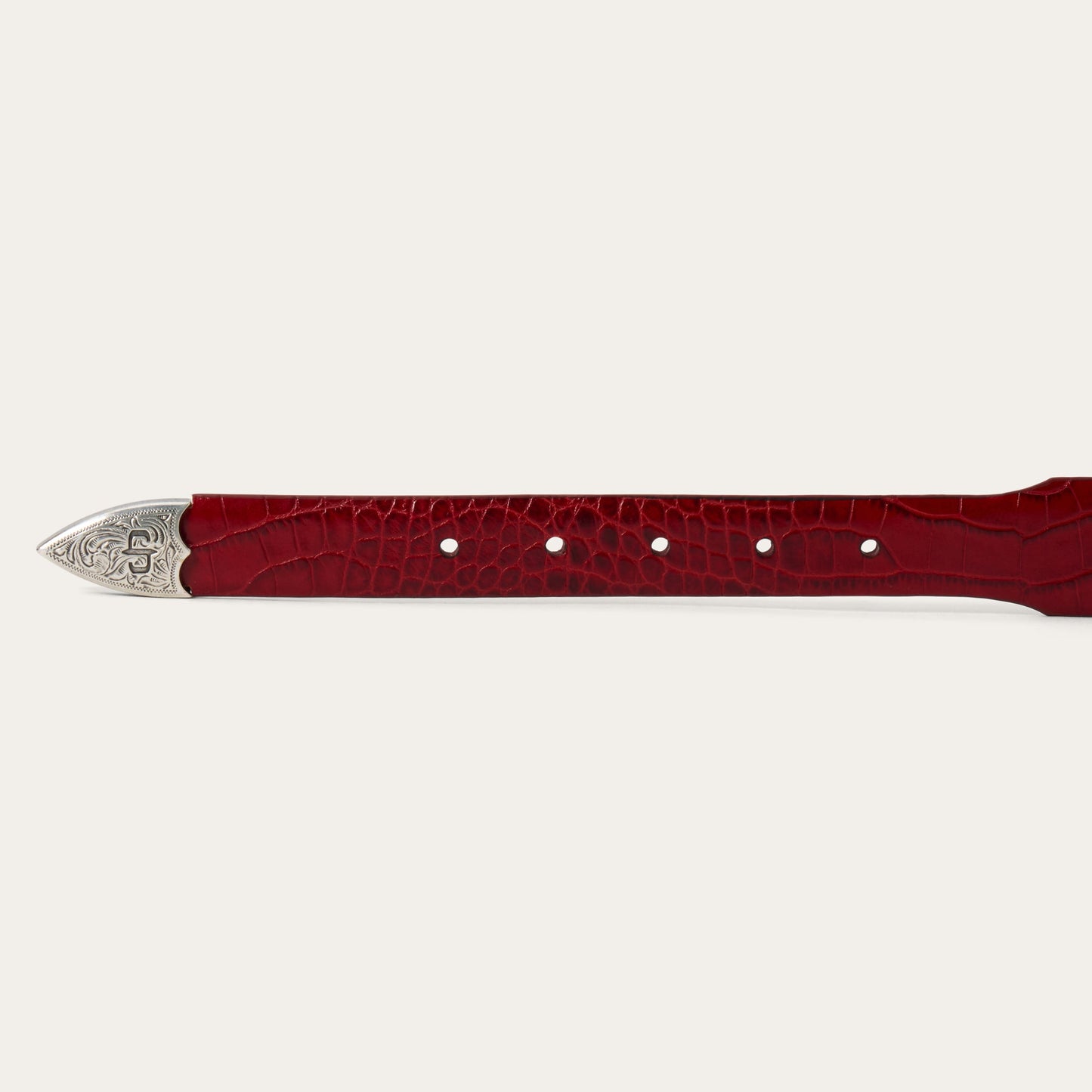 Stetson Ladies Red Croc Belt 71946