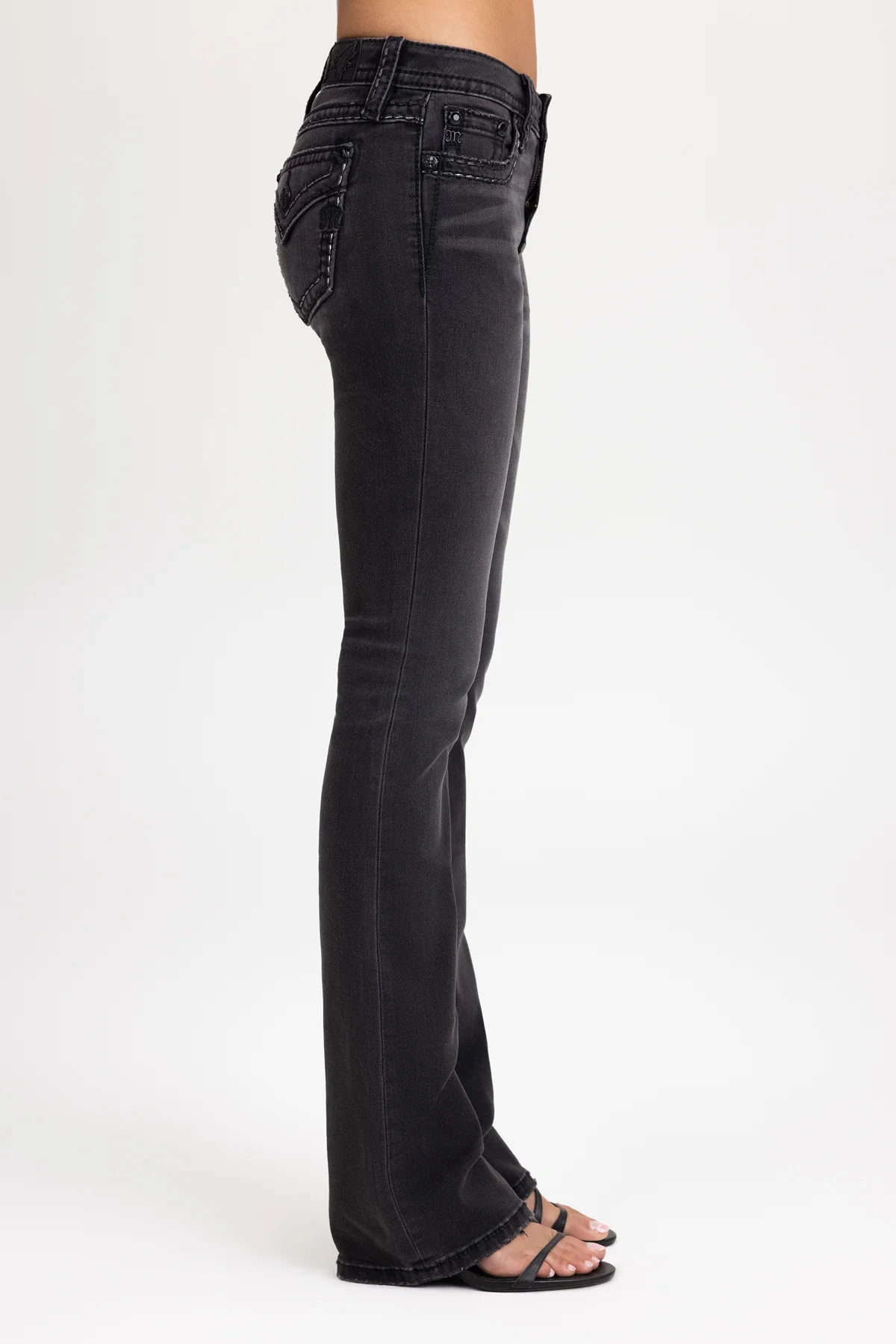 Miss Me Onyx Stitched Bootcut Jeans M5014B4341