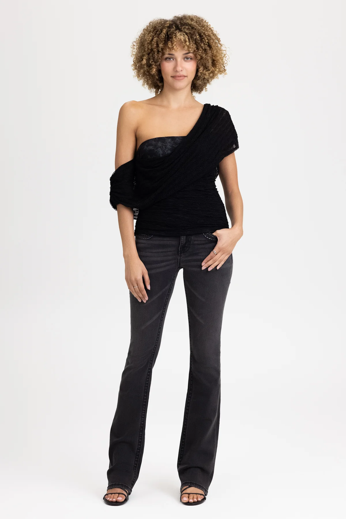 Miss Me Onyx Stitched Bootcut Jeans M5014B4341