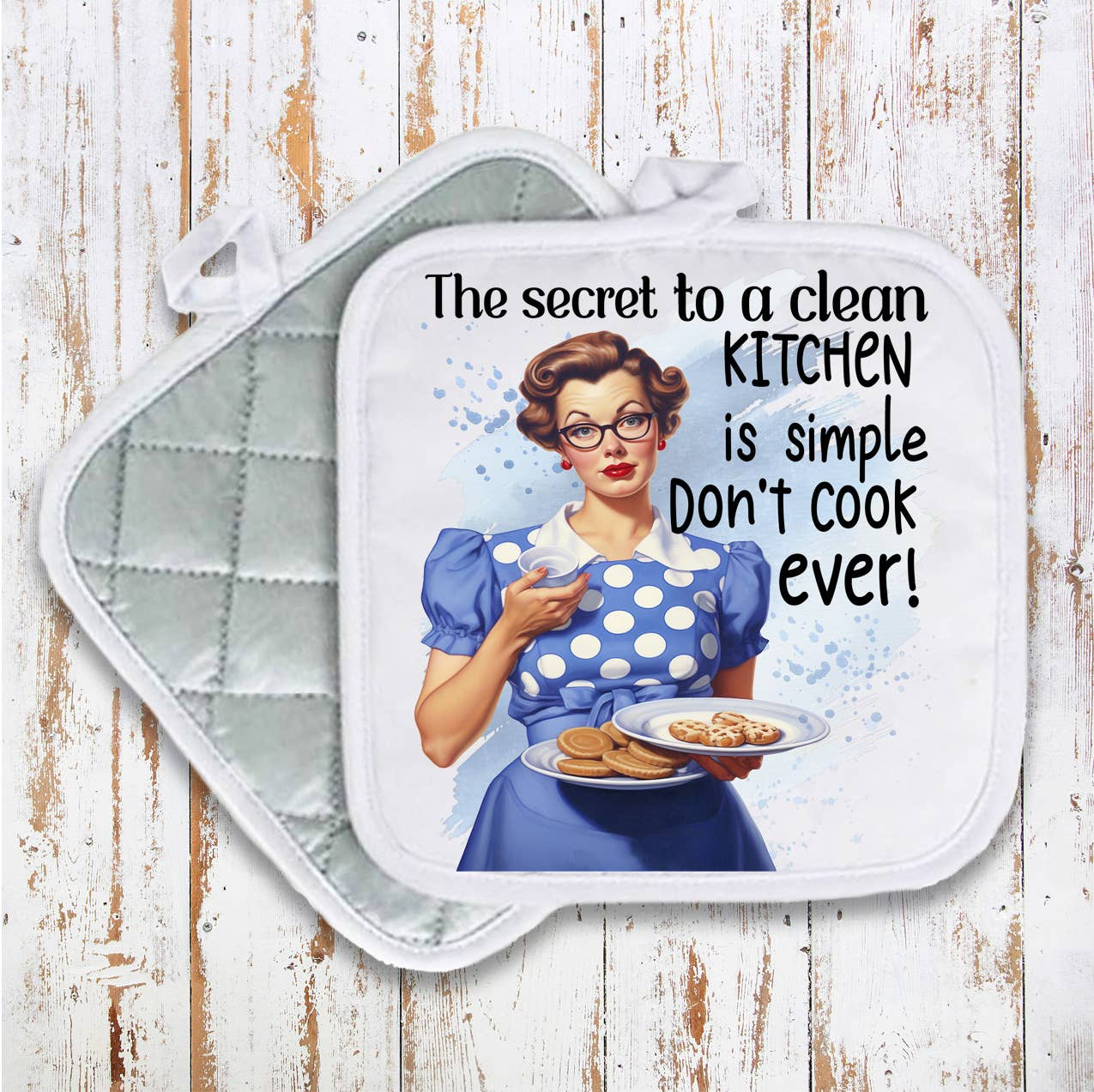 Pot Holder Oven Mitt Secret Clean Kitchen PH4116