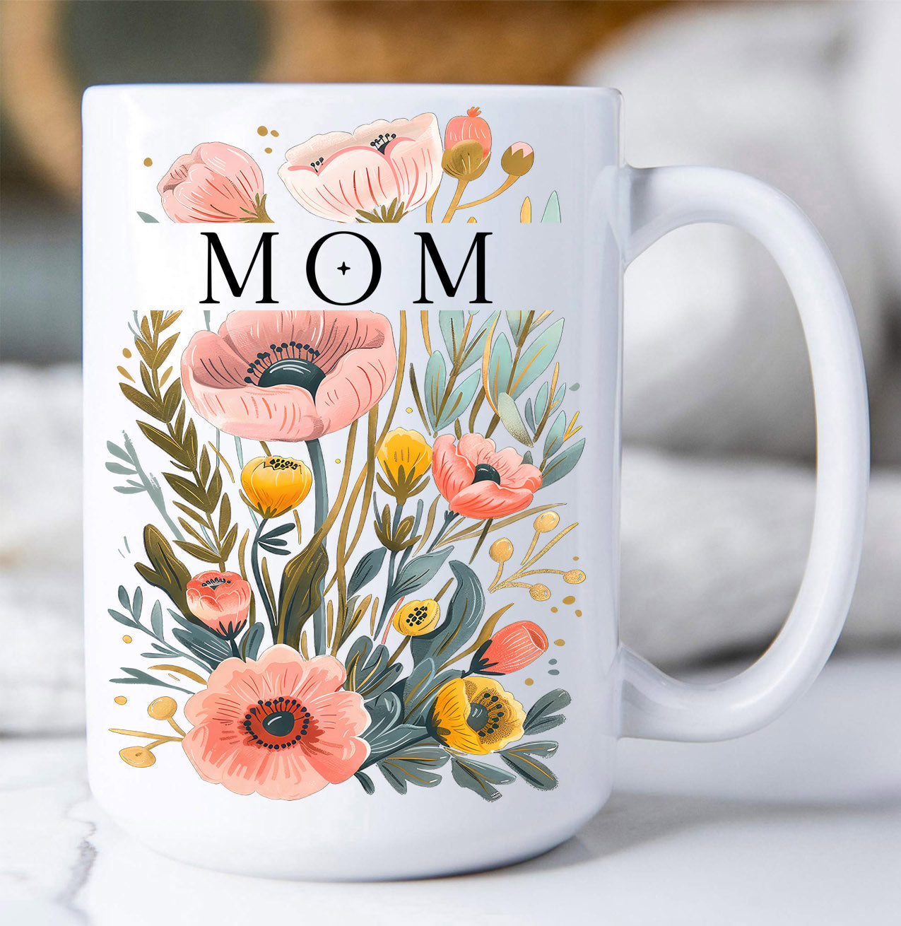 Mothers Day Mom Flowers Coffee Mug MUG-5051