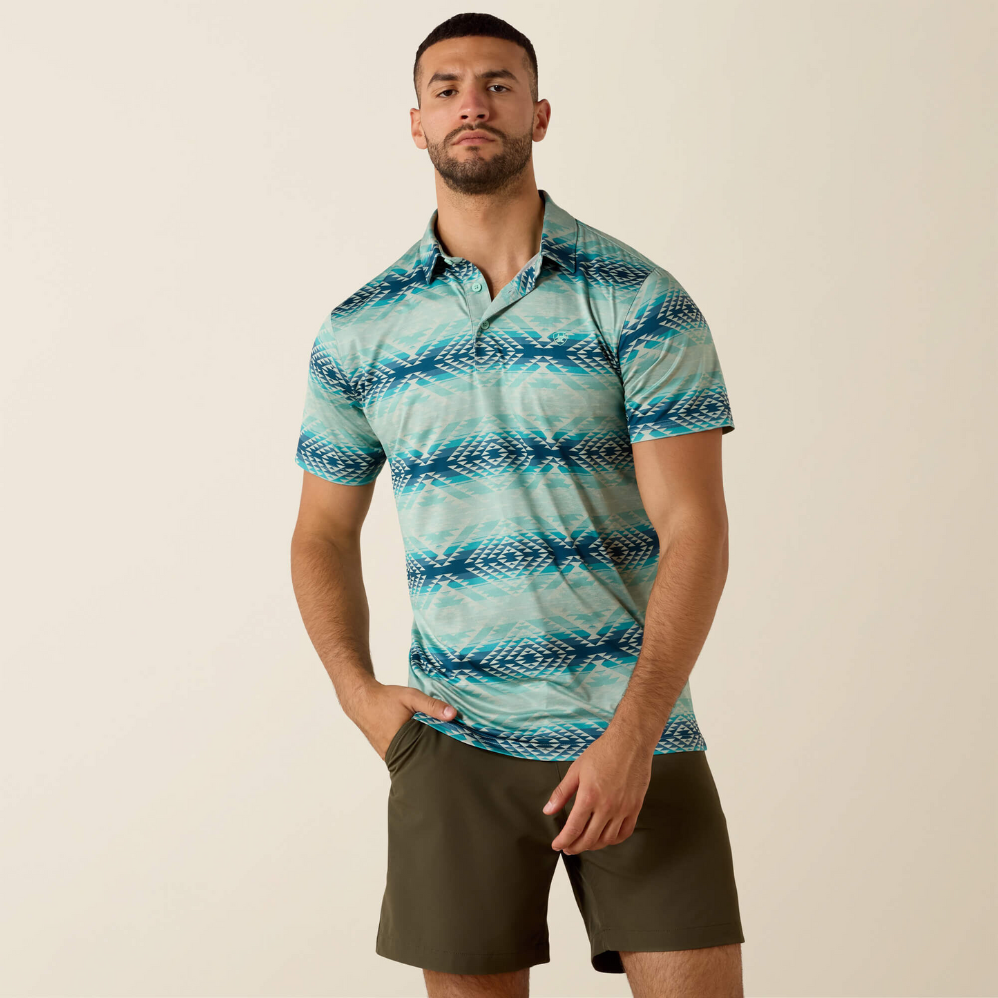 Ariat All Over Print Heathered Classic Fit Polo 10076066