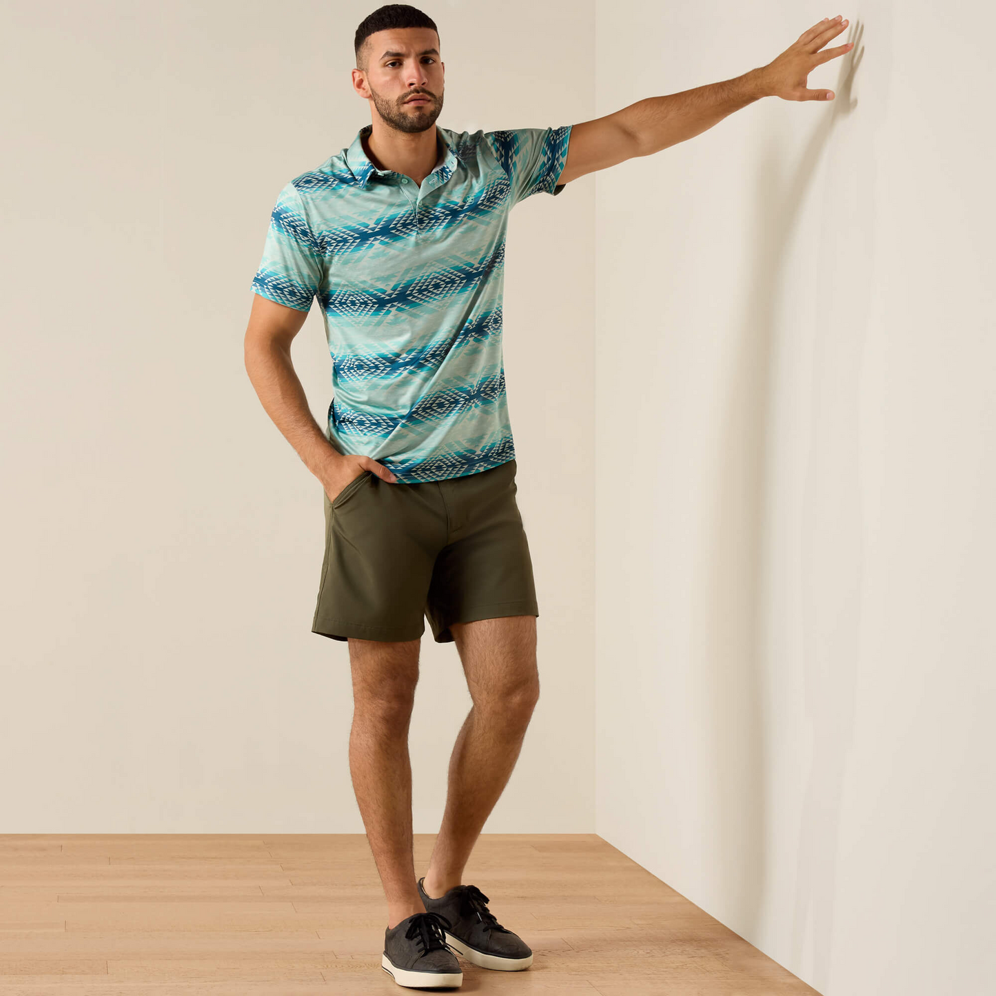 Ariat All Over Print Heathered Classic Fit Polo 10076066