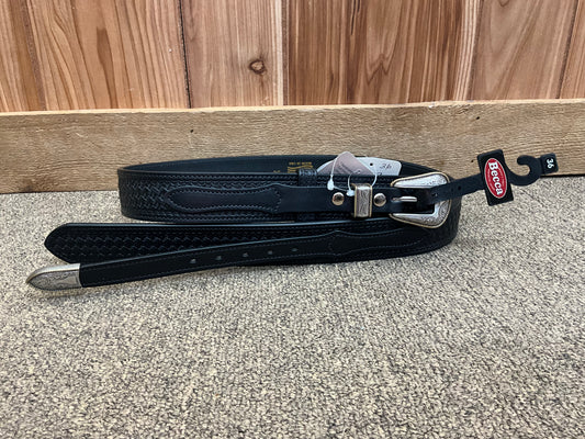 Becca 1 1/2'' Black Basketweave Ranger Belt 81519
