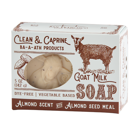 Clean & Caprine Goat Milk Bar Soap - Almond Scent with Almond Meal CCA1418