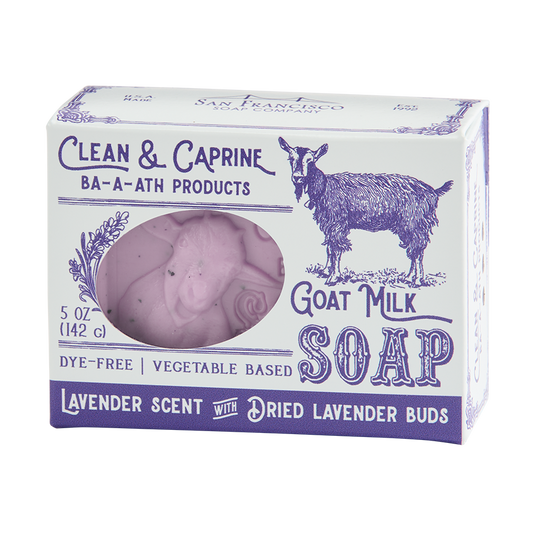 Clean & Caprine Goat Milk Bar Soap - Lavender Scent with Dried Lavender Buds CCL1421