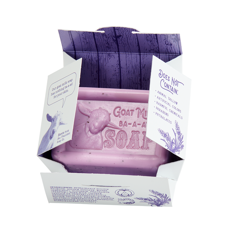 Clean & Caprine Goat Milk Bar Soap - Lavender Scent with Dried Lavender Buds CCL1421