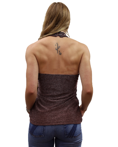 Ladies Shimmer Halter Top 175454