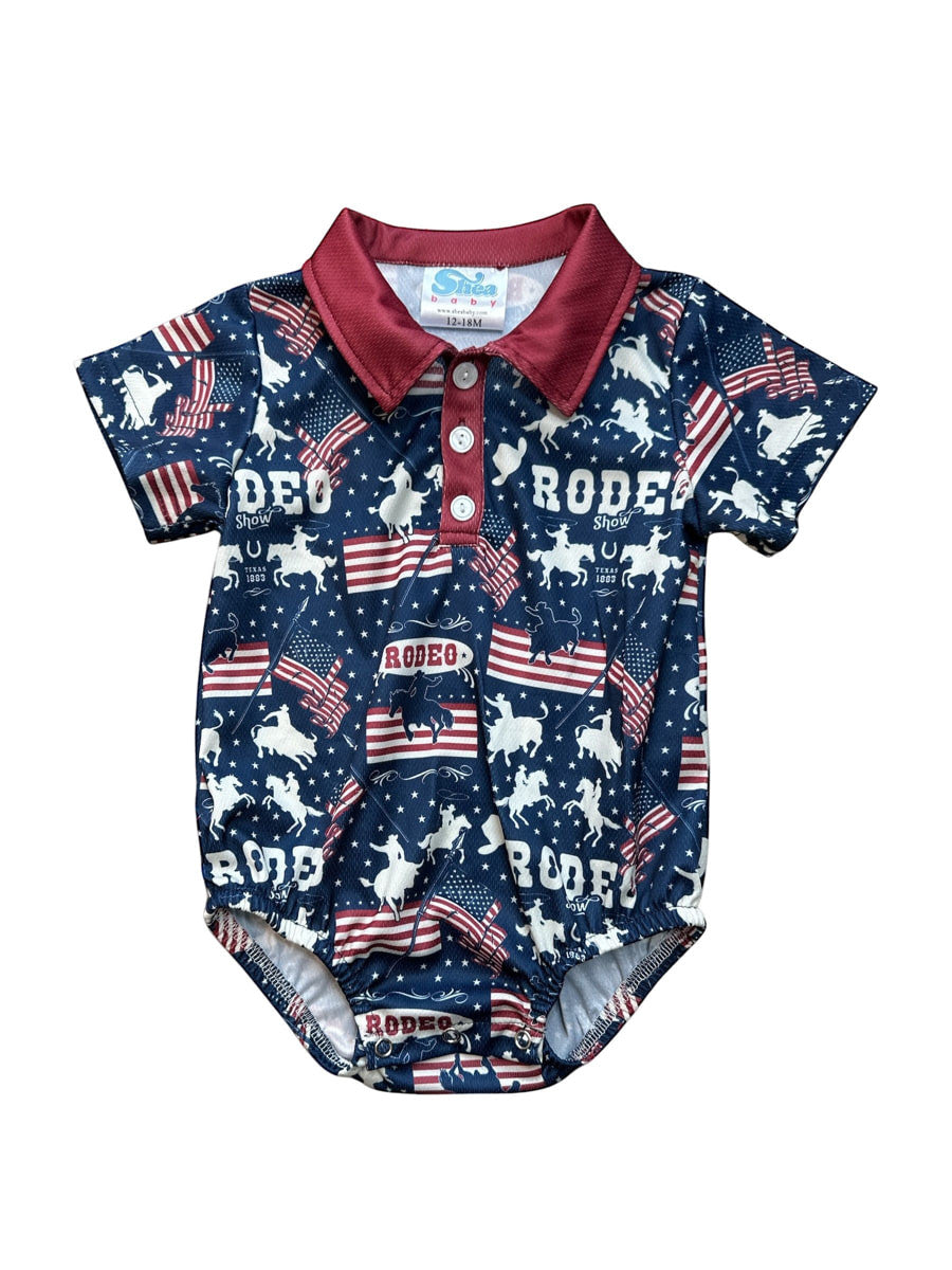 Shea Baby America Polo Onsie ONE29