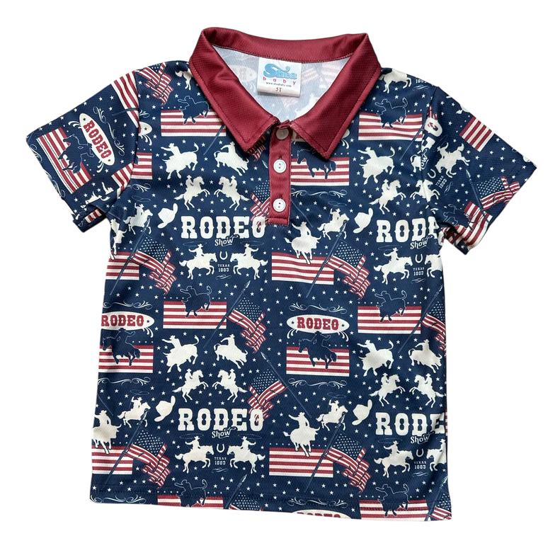 Shea Baby Boys Short Sleeve Polo Only In America POLO29