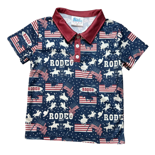 Shea Baby Boys Short Sleeve Polo Only In America POLO29