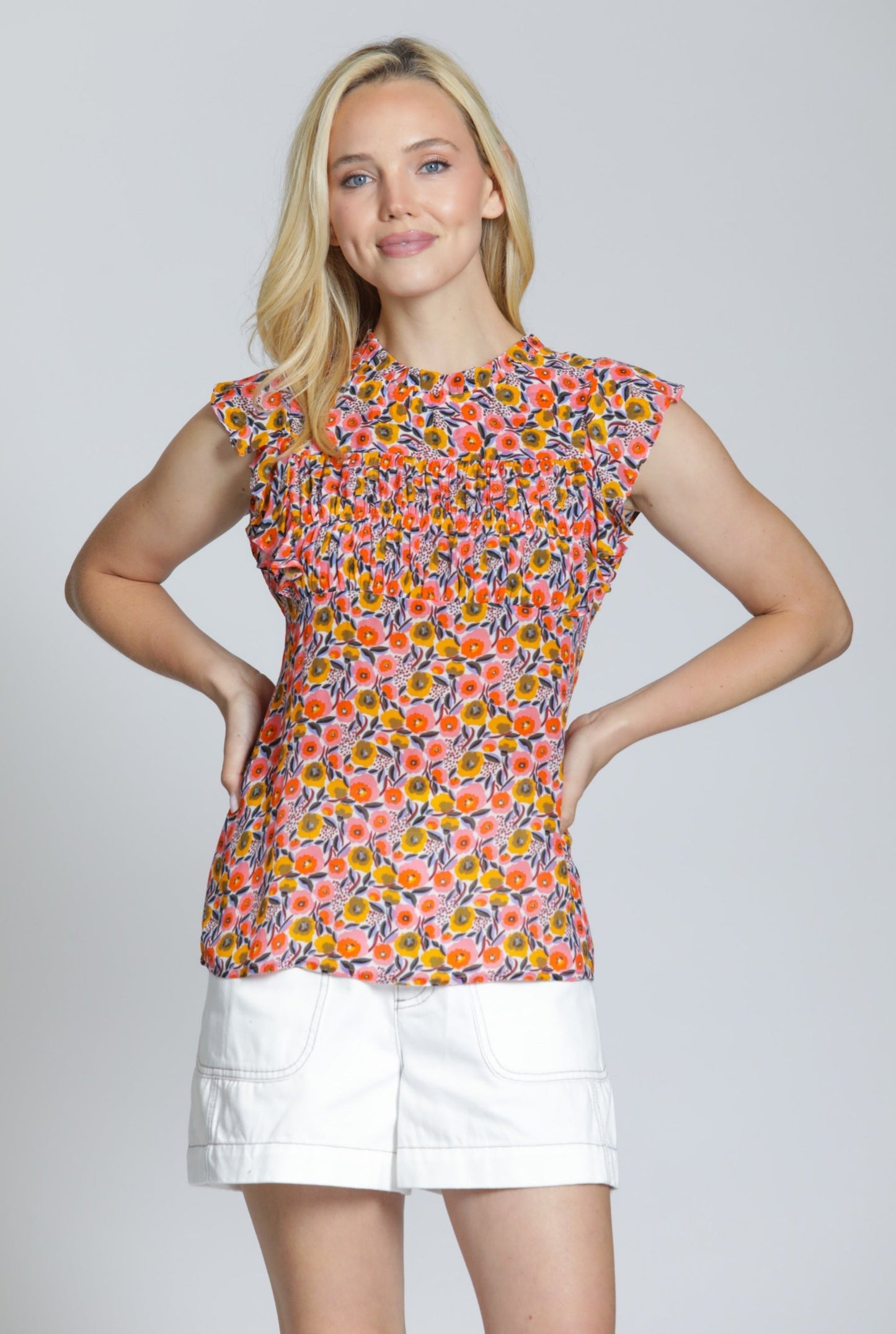 APNY Sleeveless Flutter Sleeve T52P