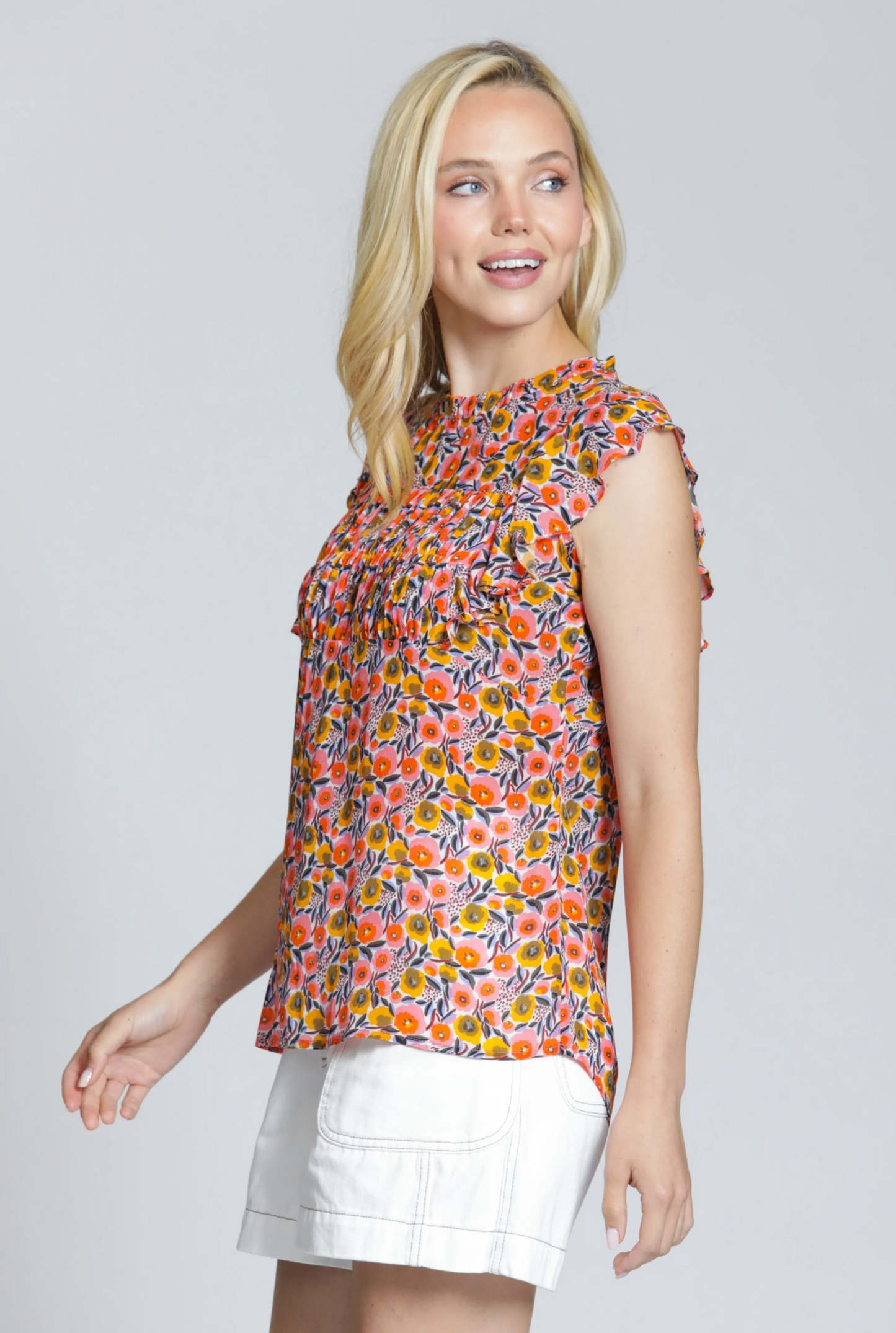 APNY Sleeveless Flutter Sleeve T52P