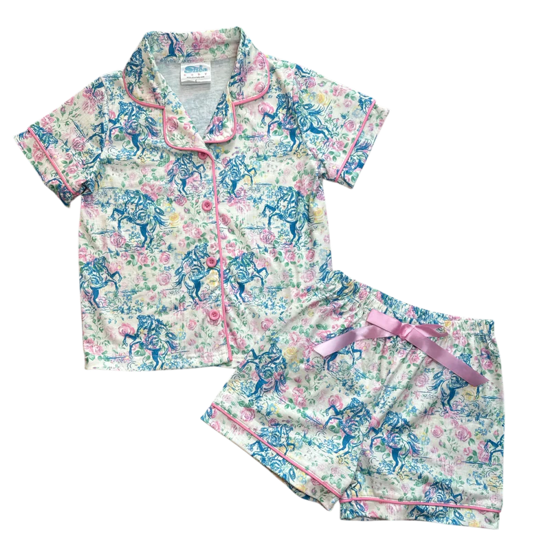 Girls Floral Frontier Pajama Set PJG09