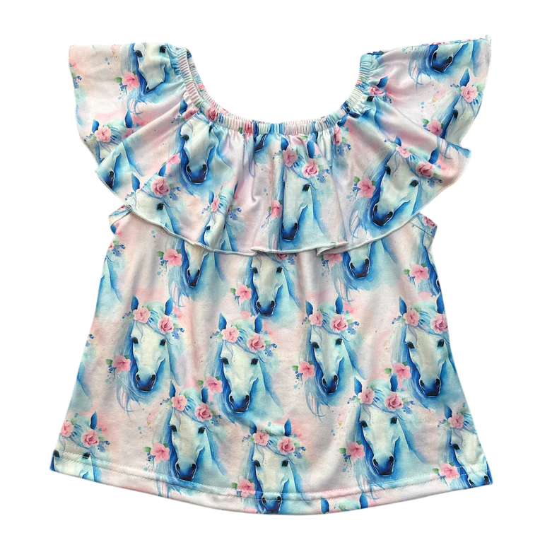 Shea Baby Dreamy Horse Off The Shoulder Shirt STS63
