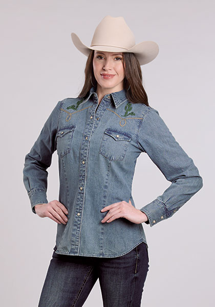Roper Ladies LS Shirt 350406004