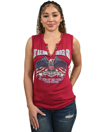 Liberty Ladies Tank One Nation Under God 275326RED
