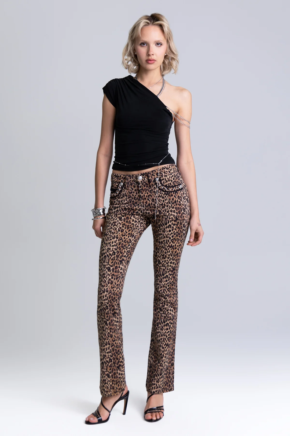 Miss Me Zara Leopard Bootcut Jeans M2421BV