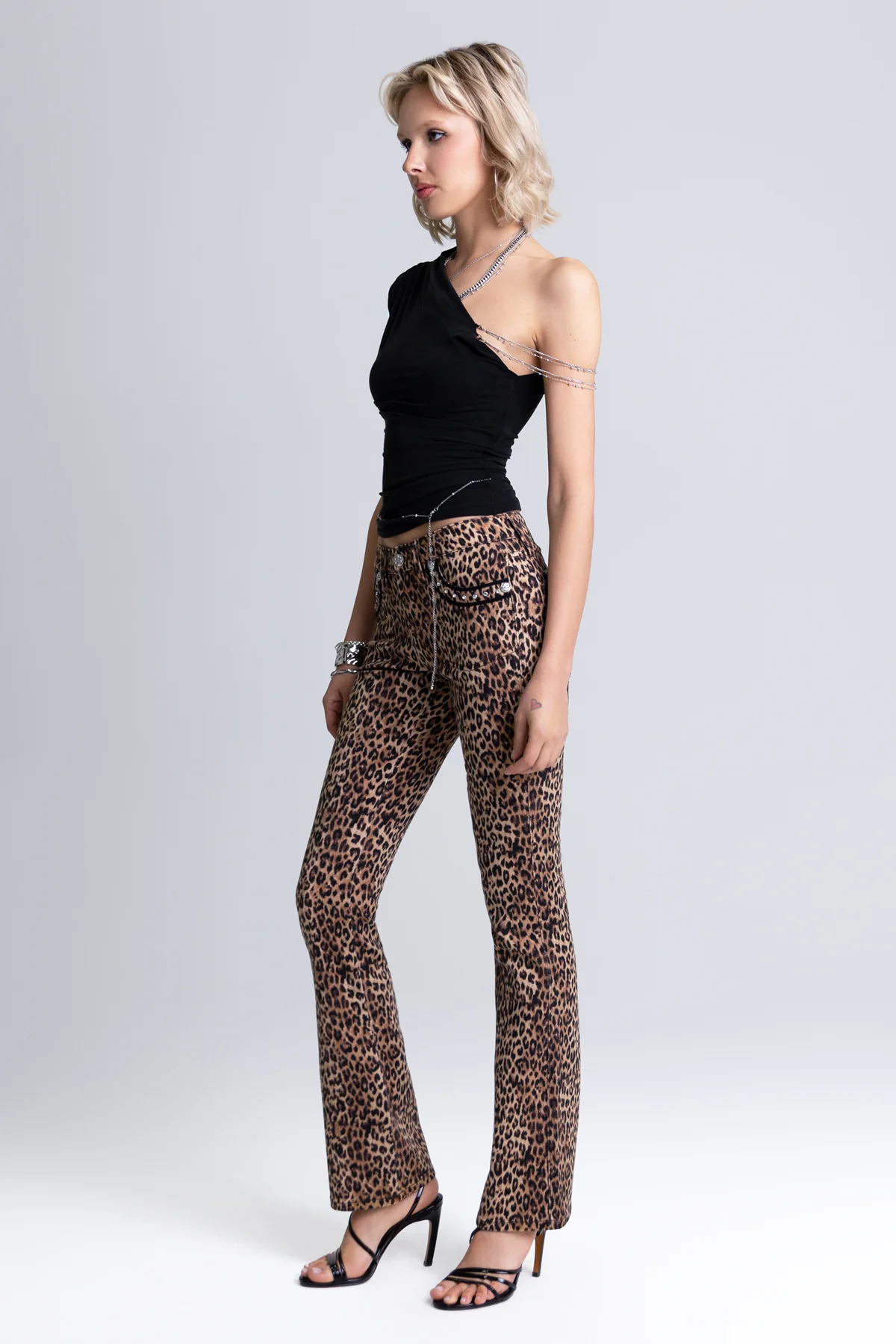 Miss Me Zara Leopard Bootcut Jeans M2421BV