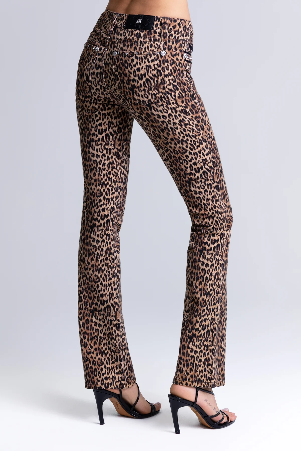 Miss Me Zara Leopard Bootcut Jeans M2421BV