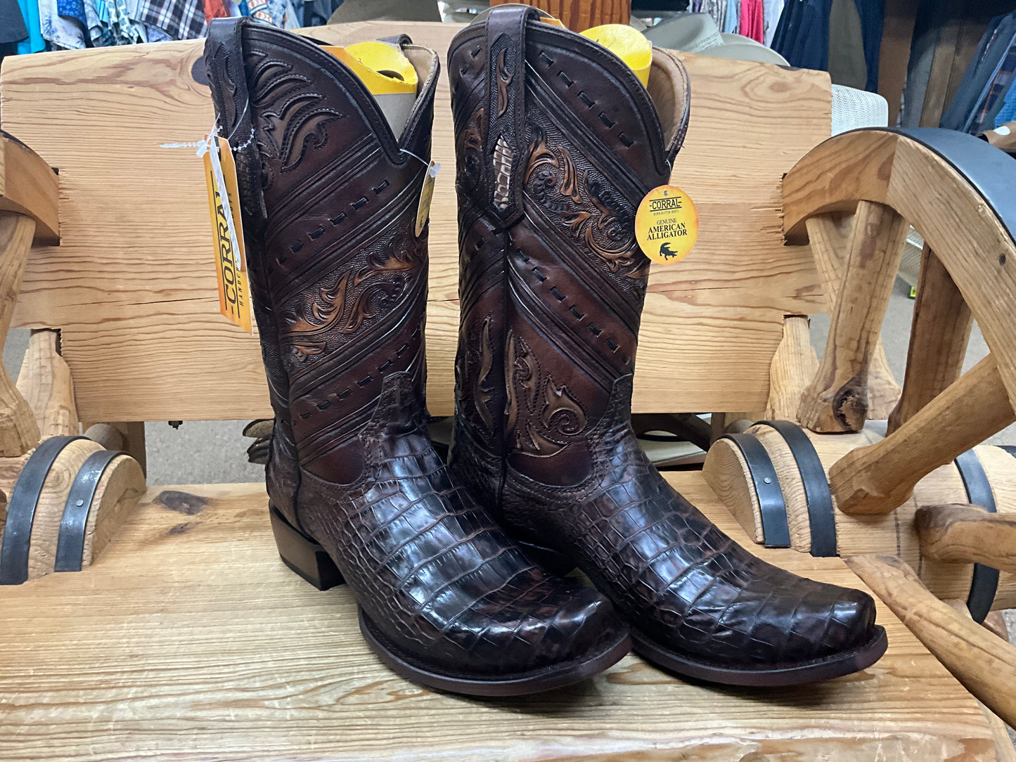 Corral Boot Mens Honey Aligator A5100