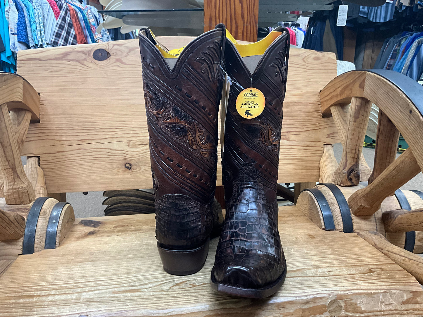 Corral Boot Mens Honey Aligator A5100
