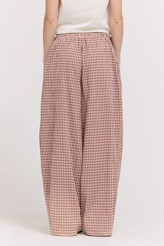 Relaxed Fit Eyelet Pants in Dusty Rose 50945RG