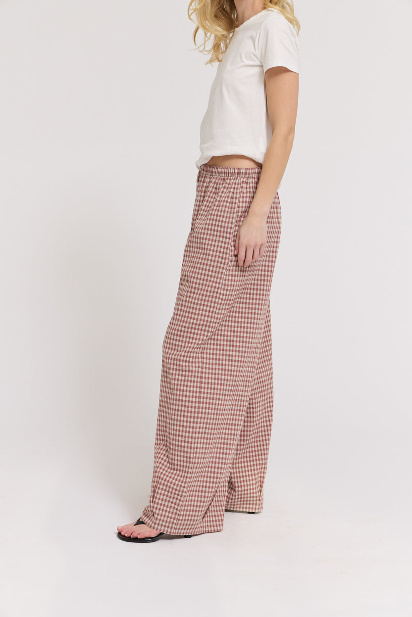 Relaxed Fit Eyelet Pants in Dusty Rose 50945RG