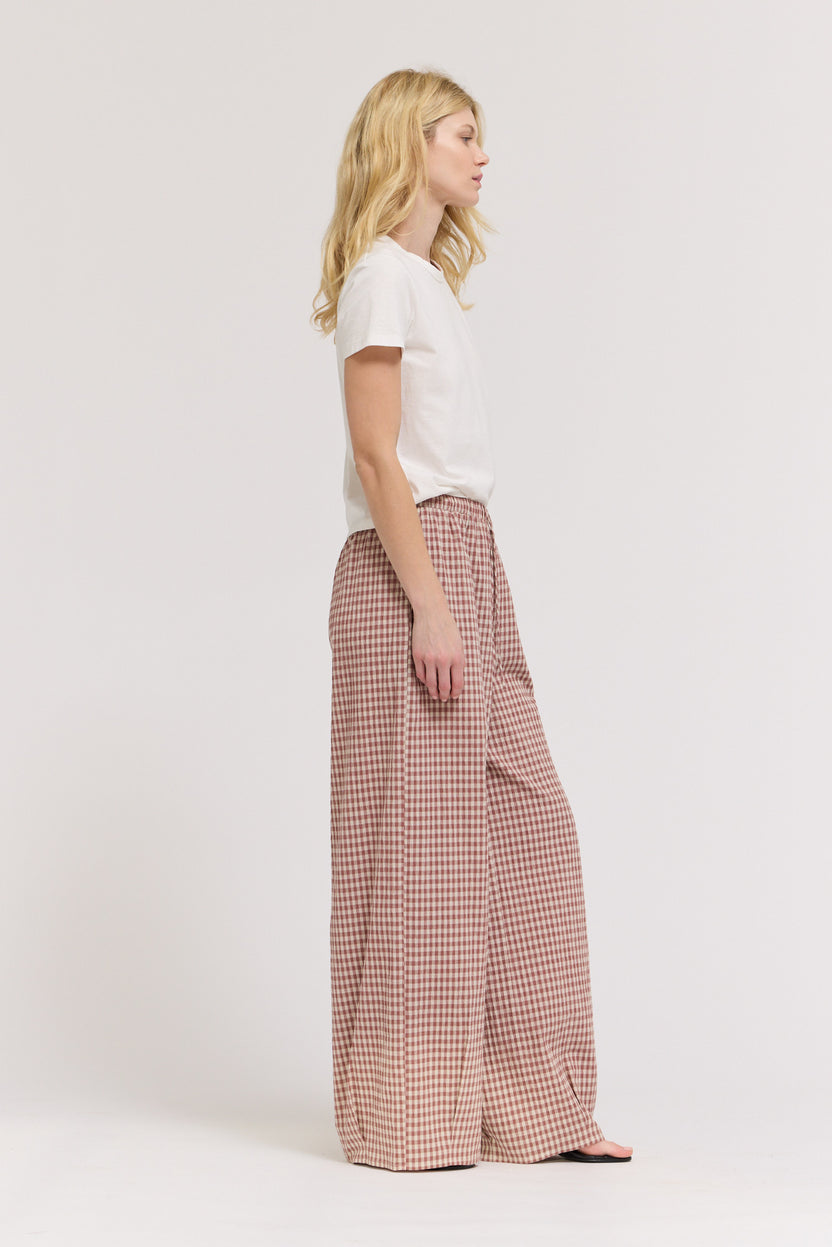 Relaxed Fit Eyelet Pants in Dusty Rose 50945RG