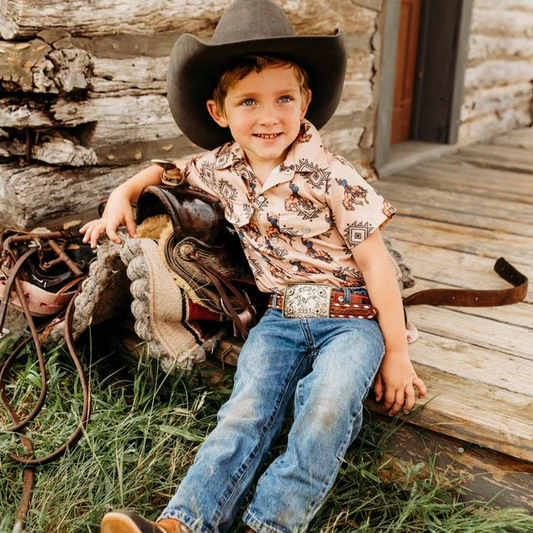 Shea Baby Boys Short Sleeve Snap Shirt BOYSS31