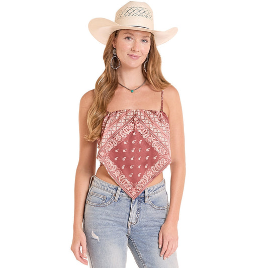 Rock & Roll Ladies Bandana Print Tank BW02T08808