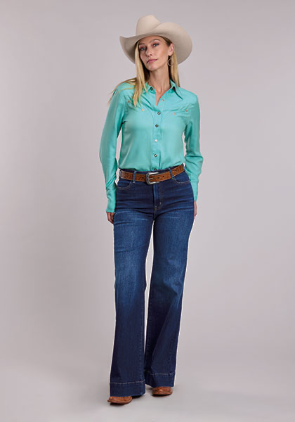 Stetson Ladies LS Shirt 11505925024BU