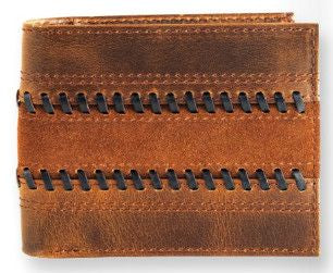 JUSTIN SUEDE TRAPUNTO BIFOLD WALLET 2520571381