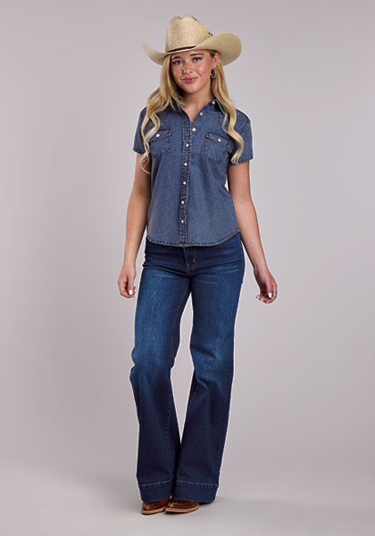 Roper Ladies SS Shirt 030510594506BU